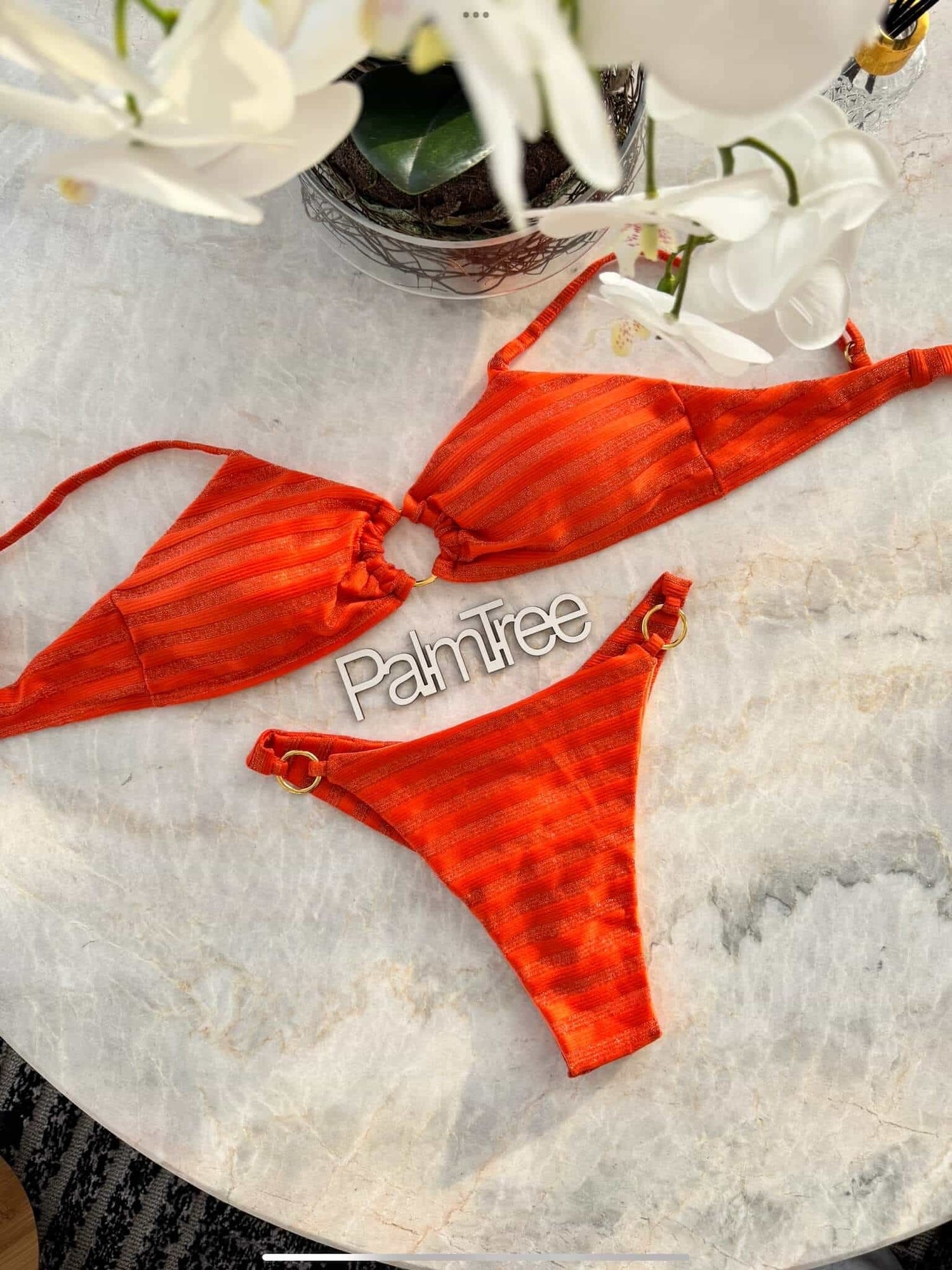 Bali Glitter Ring Bralette Bikini Set