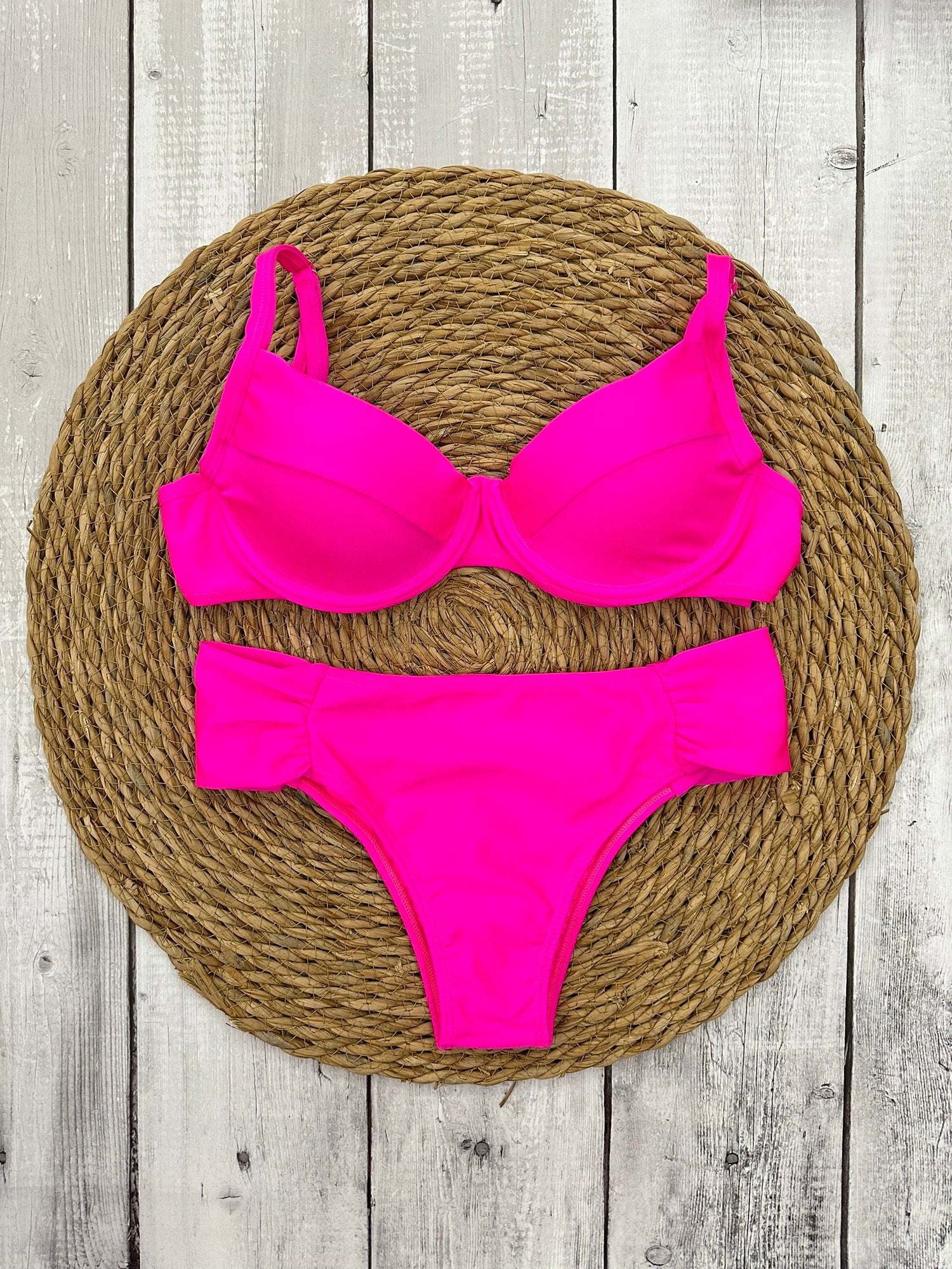 Santorini Shimmer High Waisted Bra Bikini Set