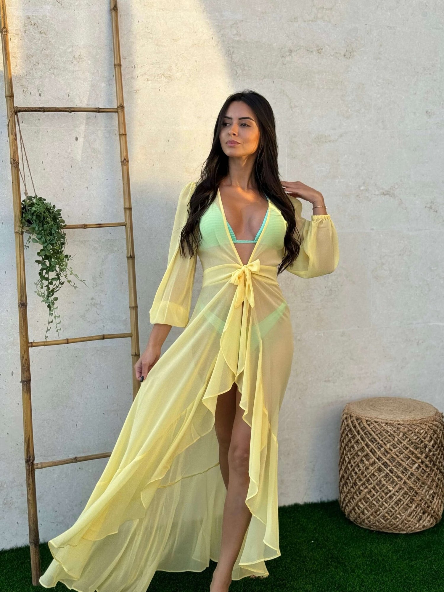 Fiji Beach Dress Sheer Silk Chiffon