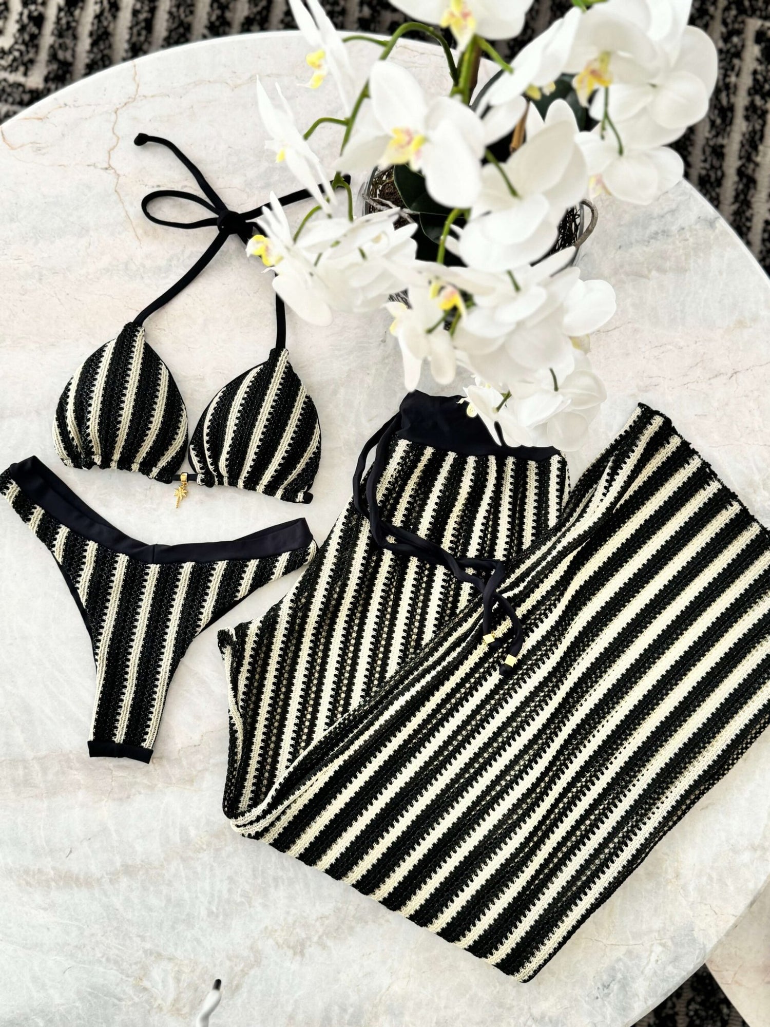 Tulum Striped Crochet Beach Pants