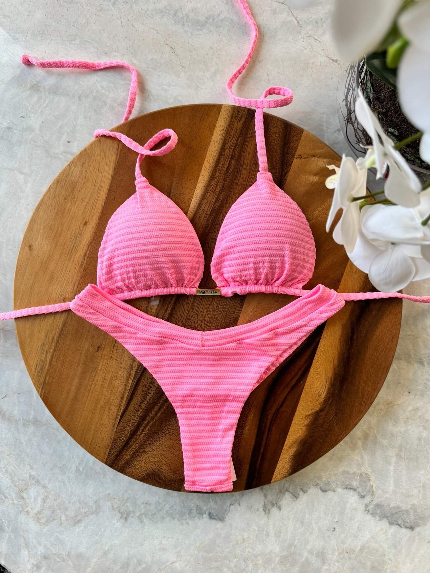 Tulum Textured Triangle Bikini Set