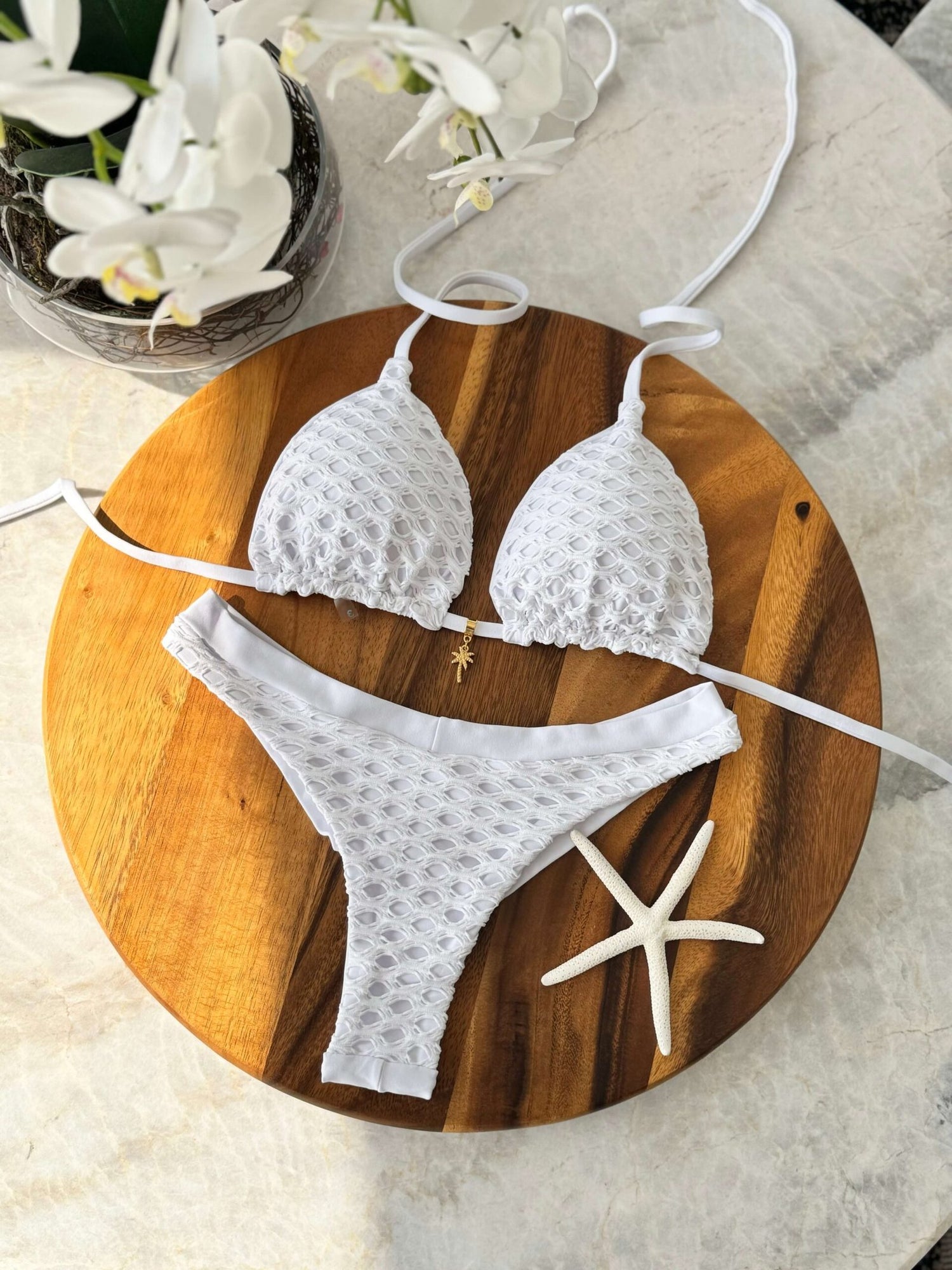 Tulum Net Triangle Bikini Net Set