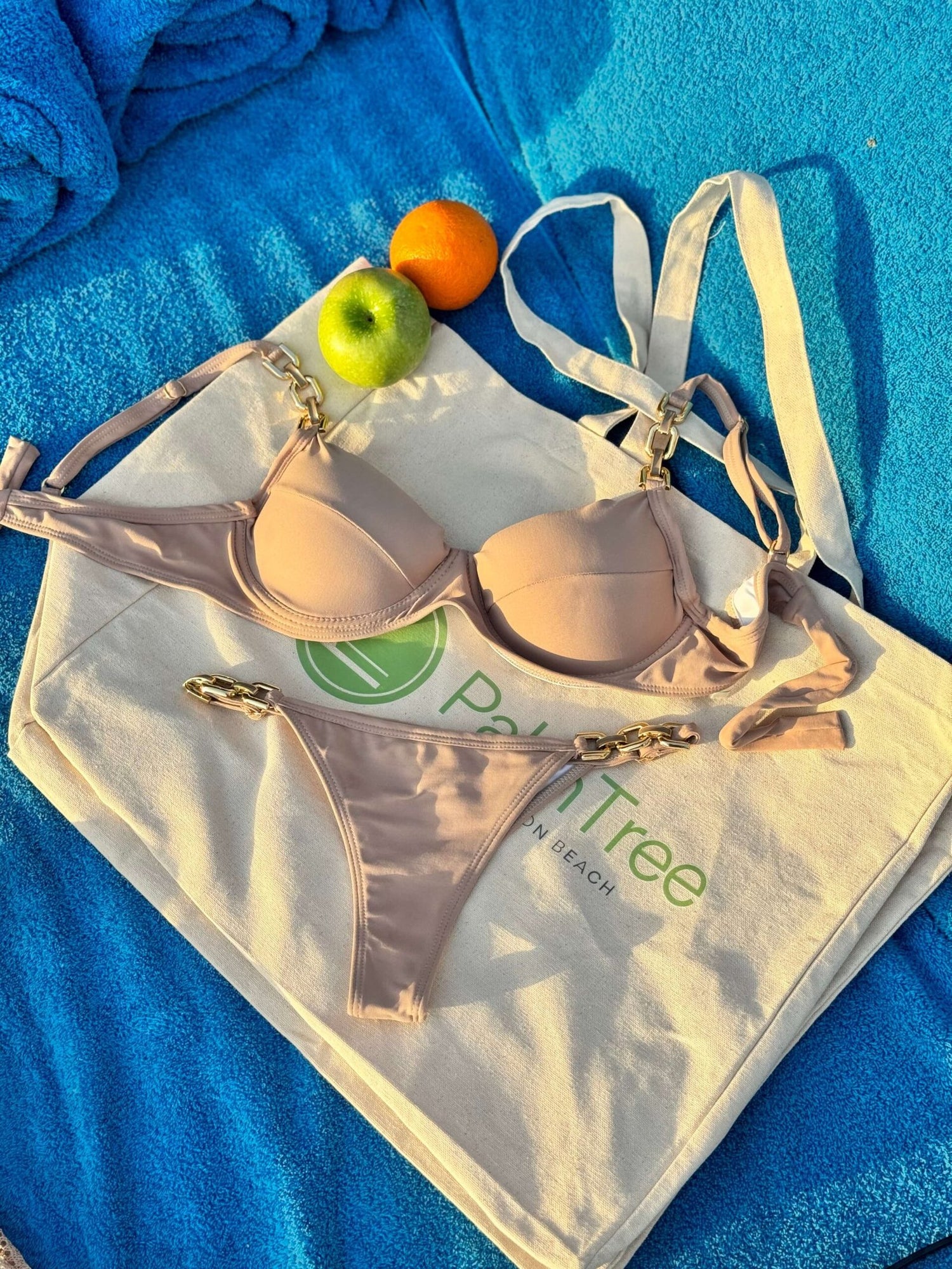 Marbella Lux Chain Underwire Bra Bikini Set