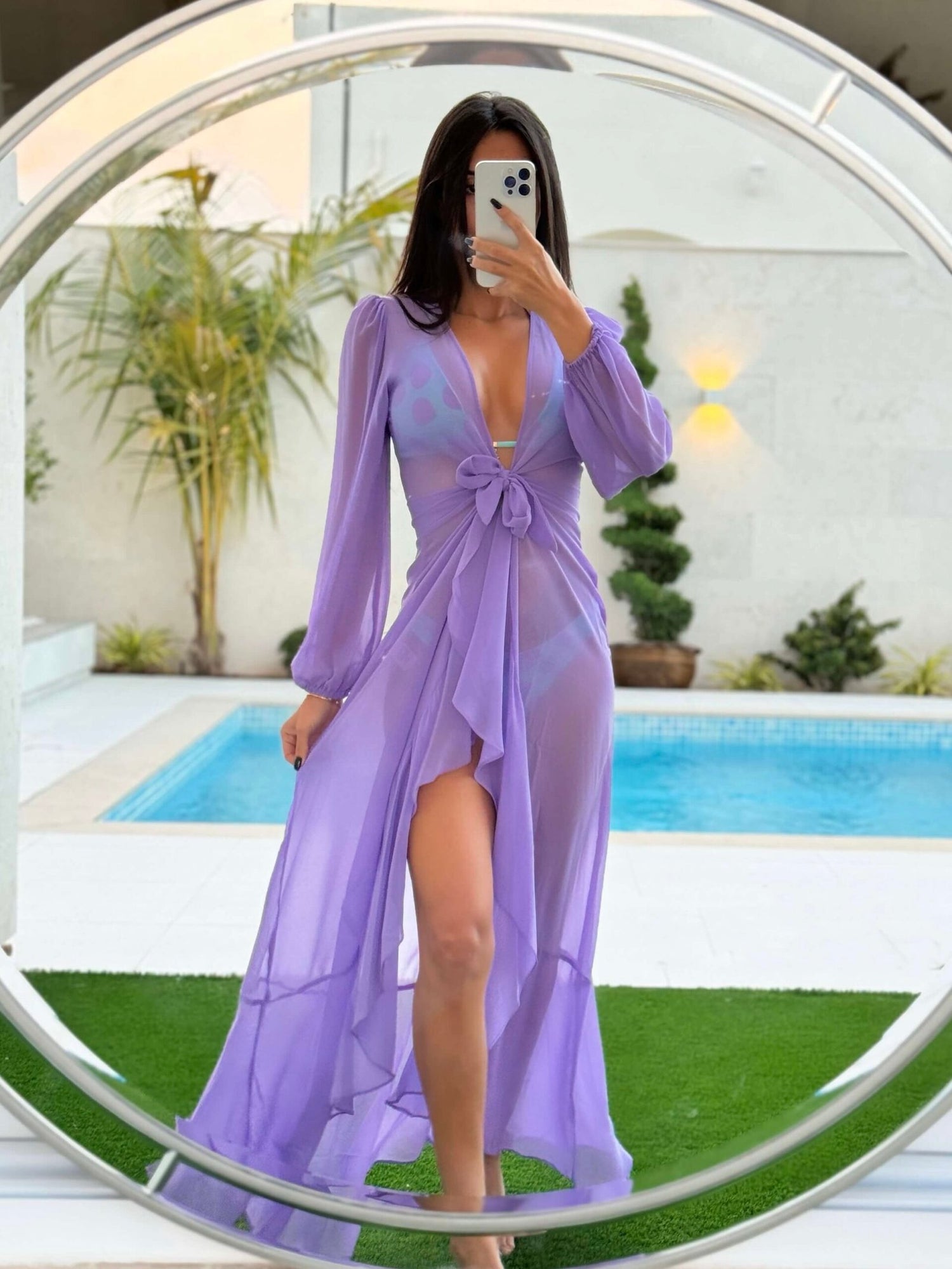 Fiji Beach Dress Sheer Silk Chiffon