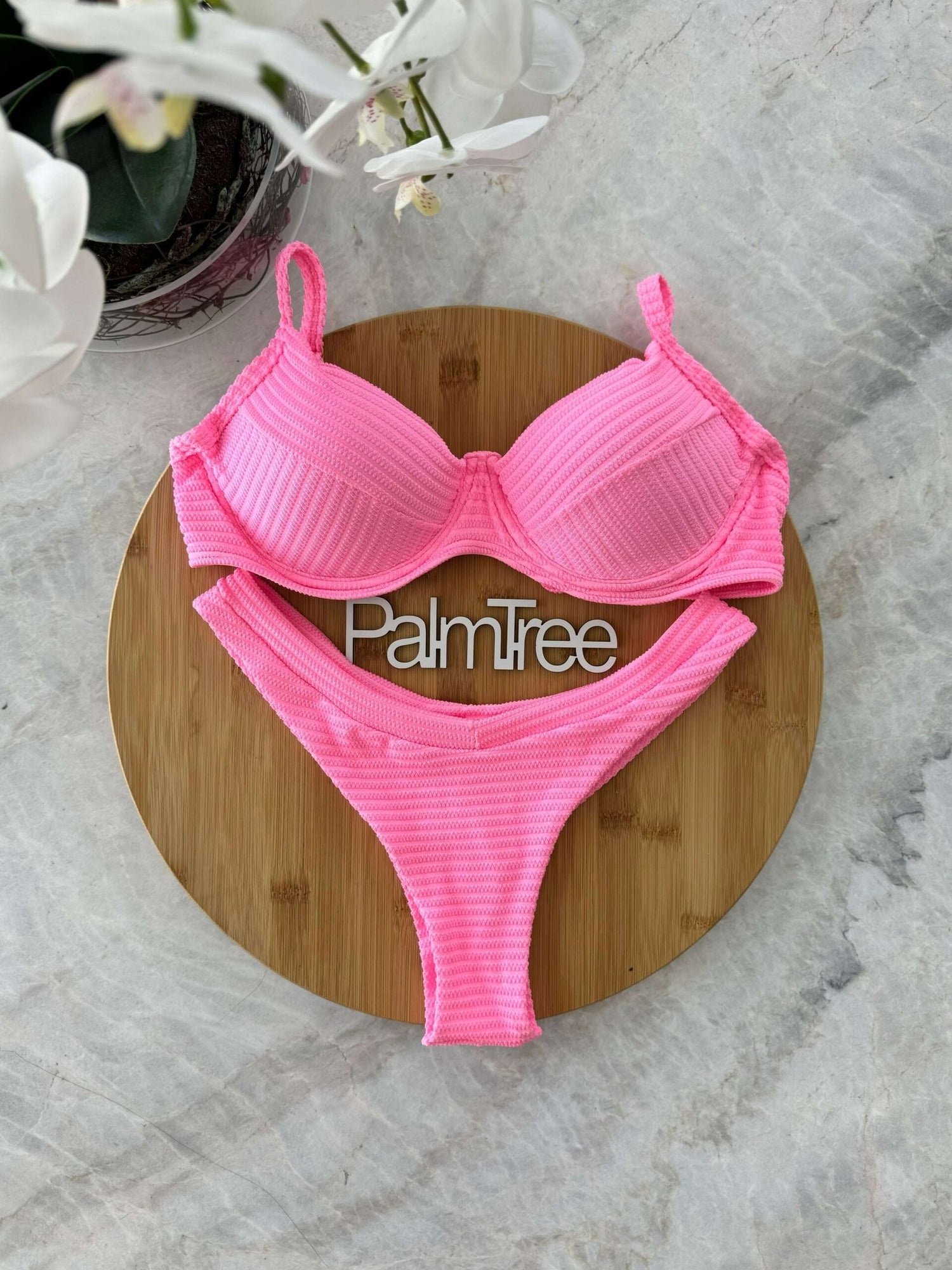 Maldives Textured Underwire Bra Bikini Set