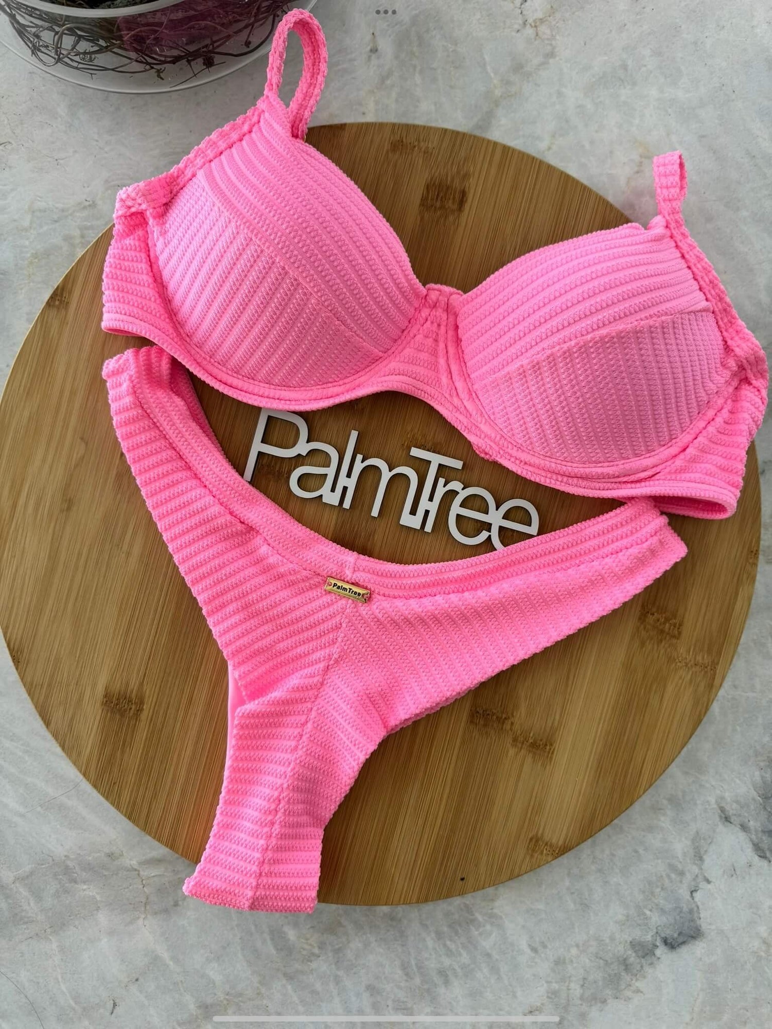 Maldives Textured Underwire Bra Bikini Set