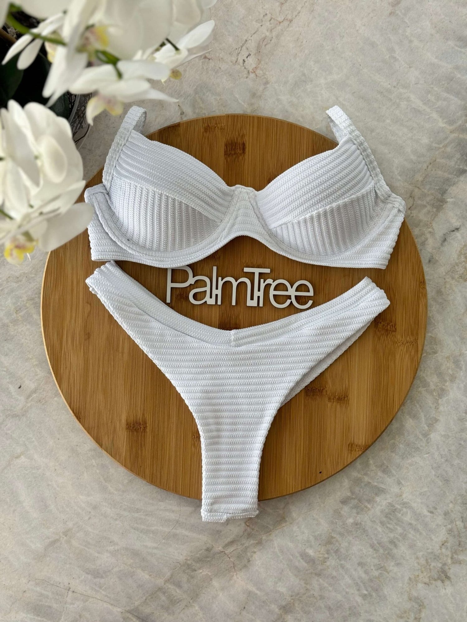 Maldives Textured Underwire Bra Bikini Set