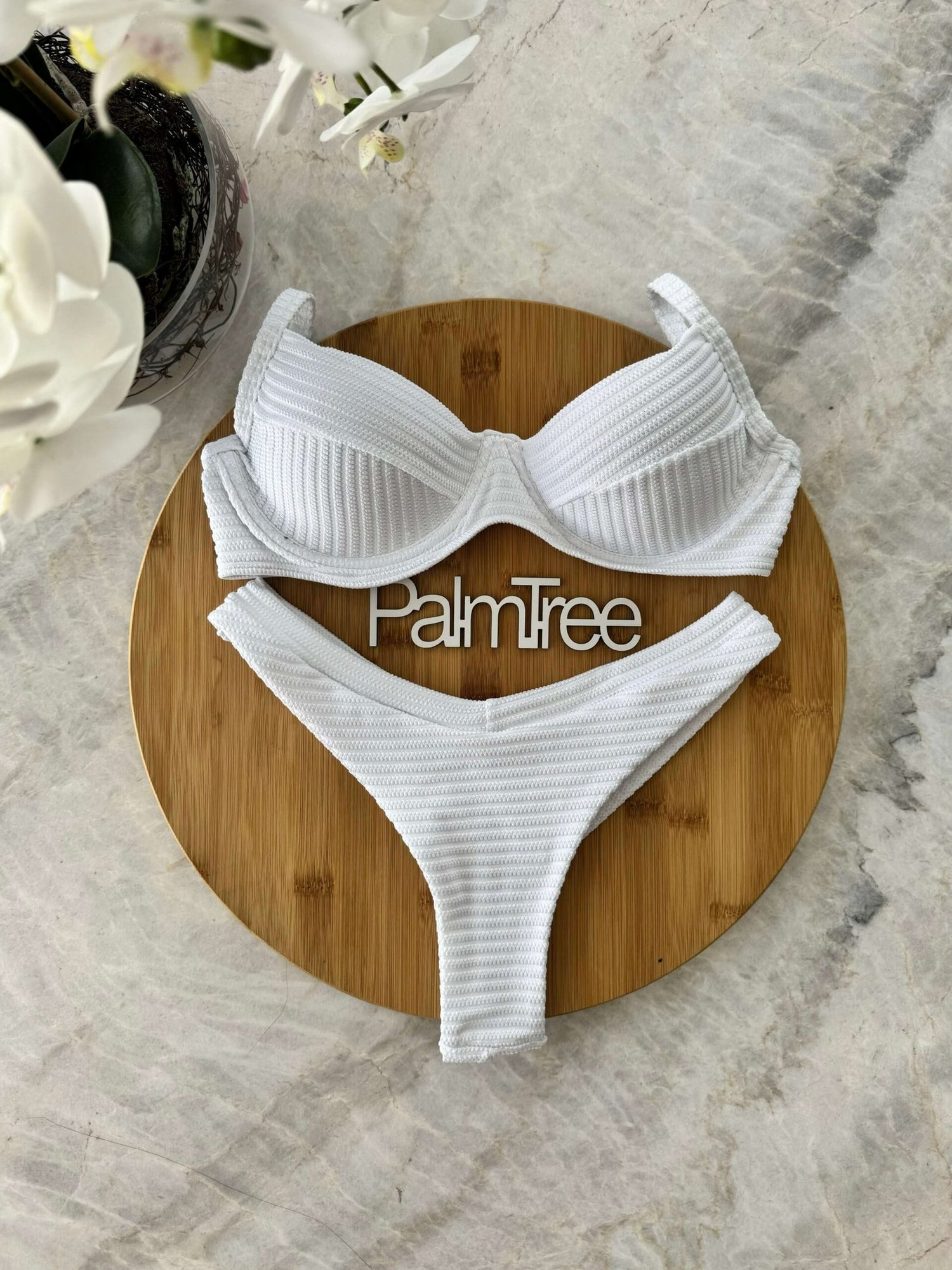 Maldives Textured Underwire Bra Bikini Set