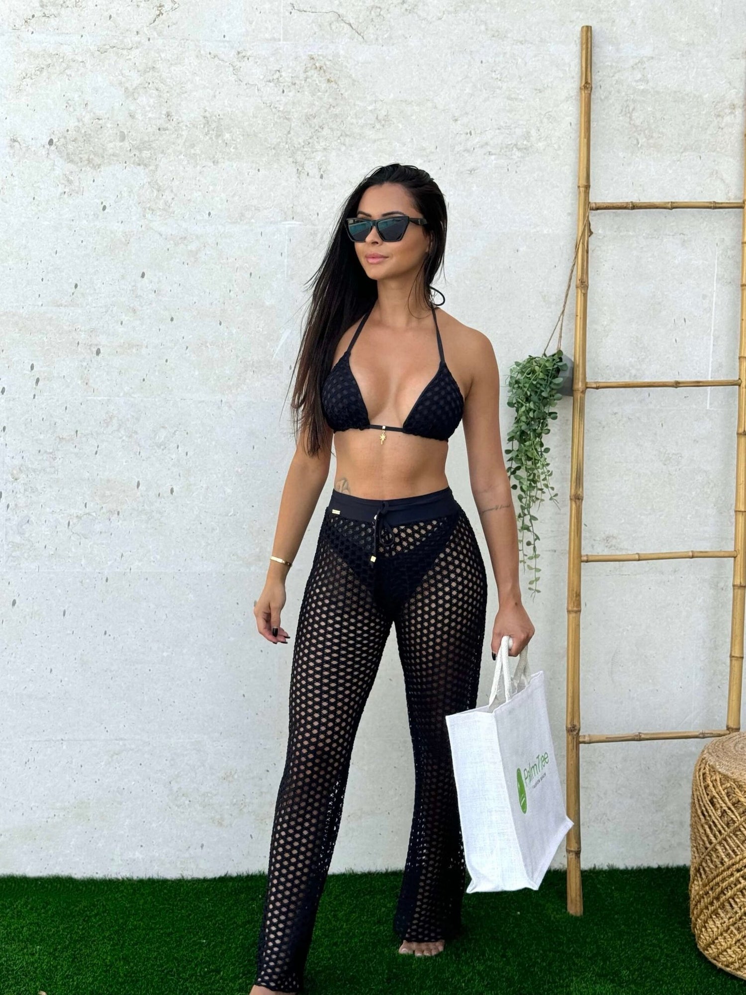 Tulum Net Triangle Bikini Net Set