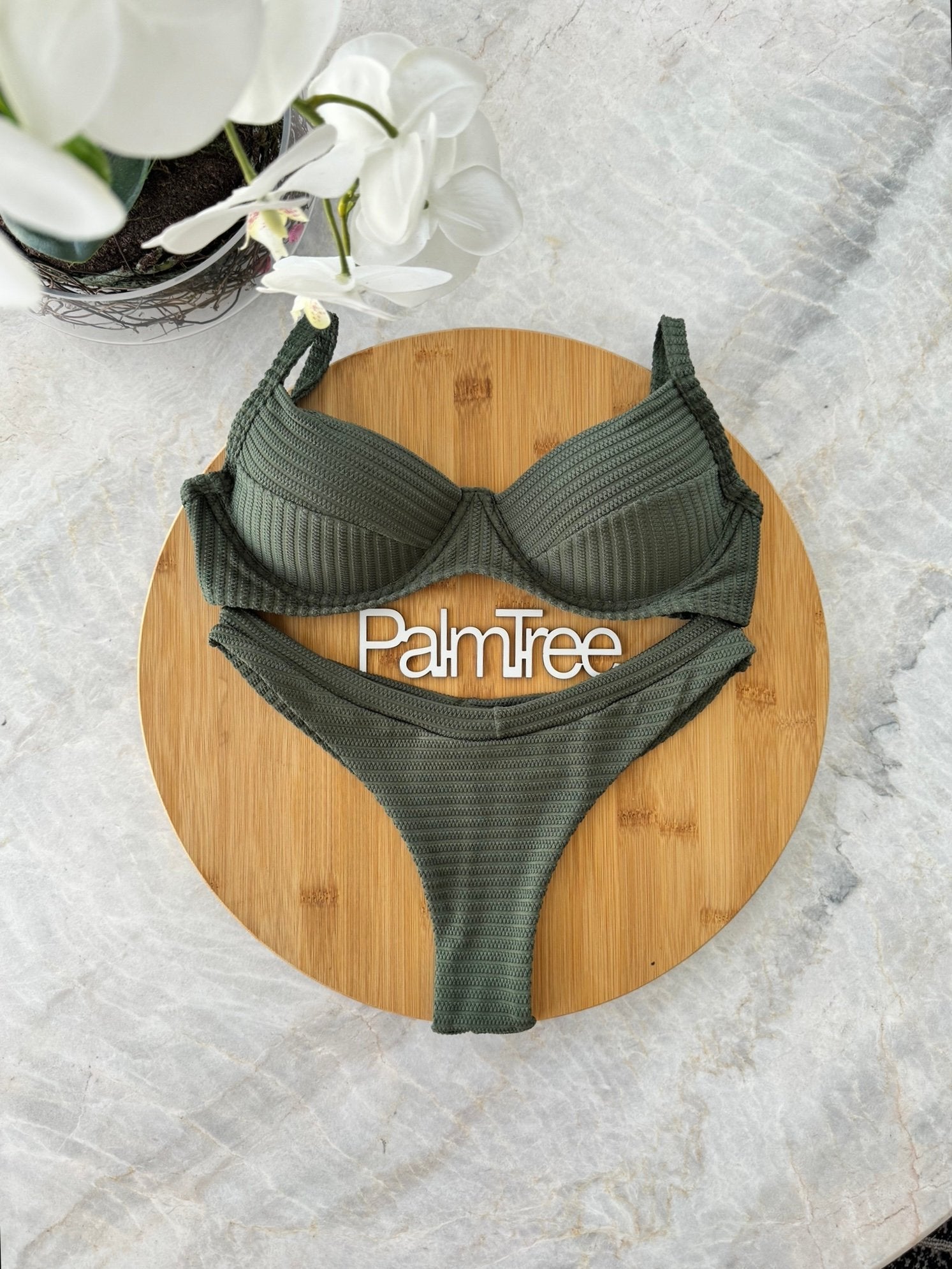 Maldives Textured Underwire Bra Bikini Set