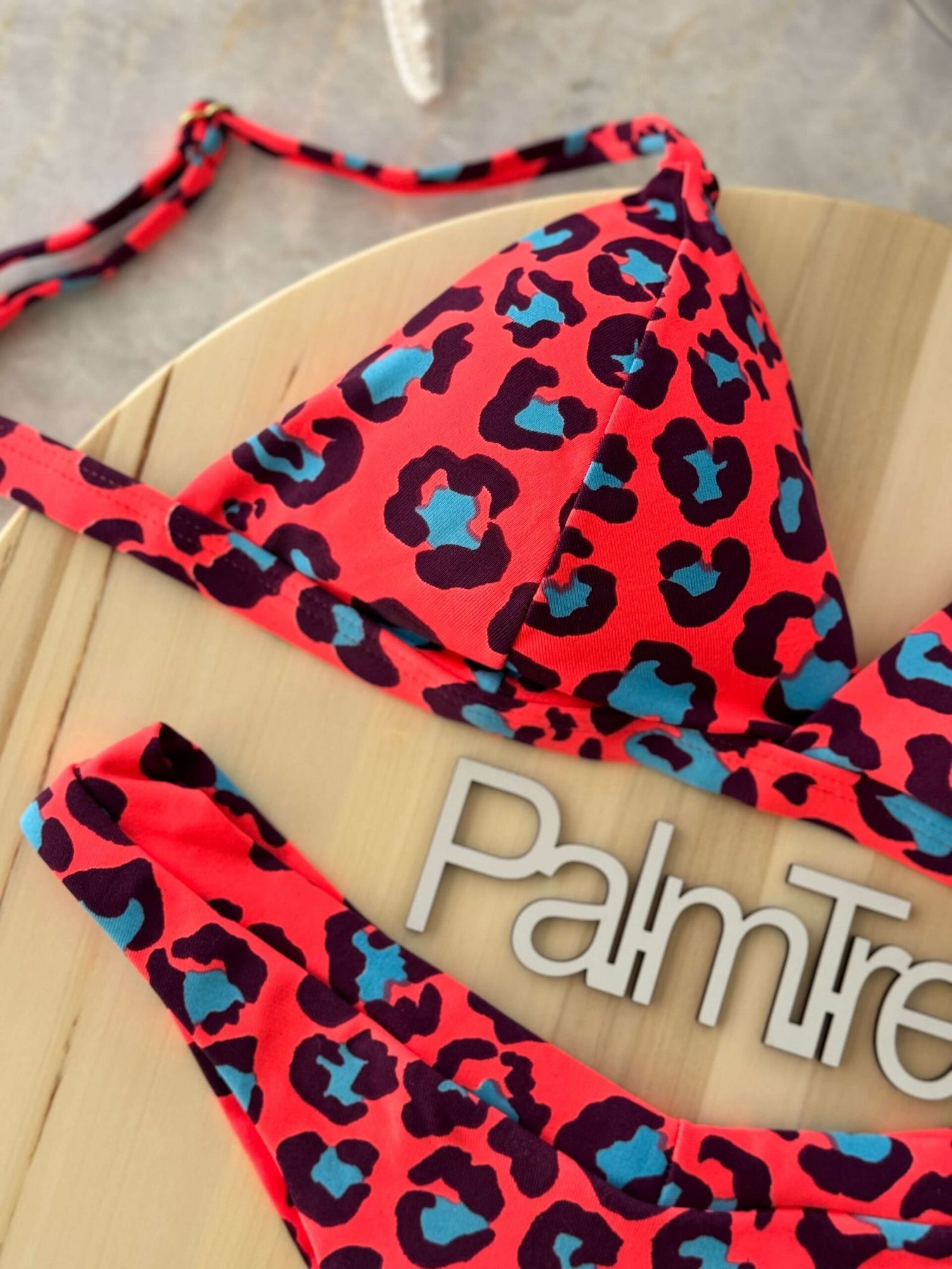 Fiji Animal Print Triangle Bikini Set