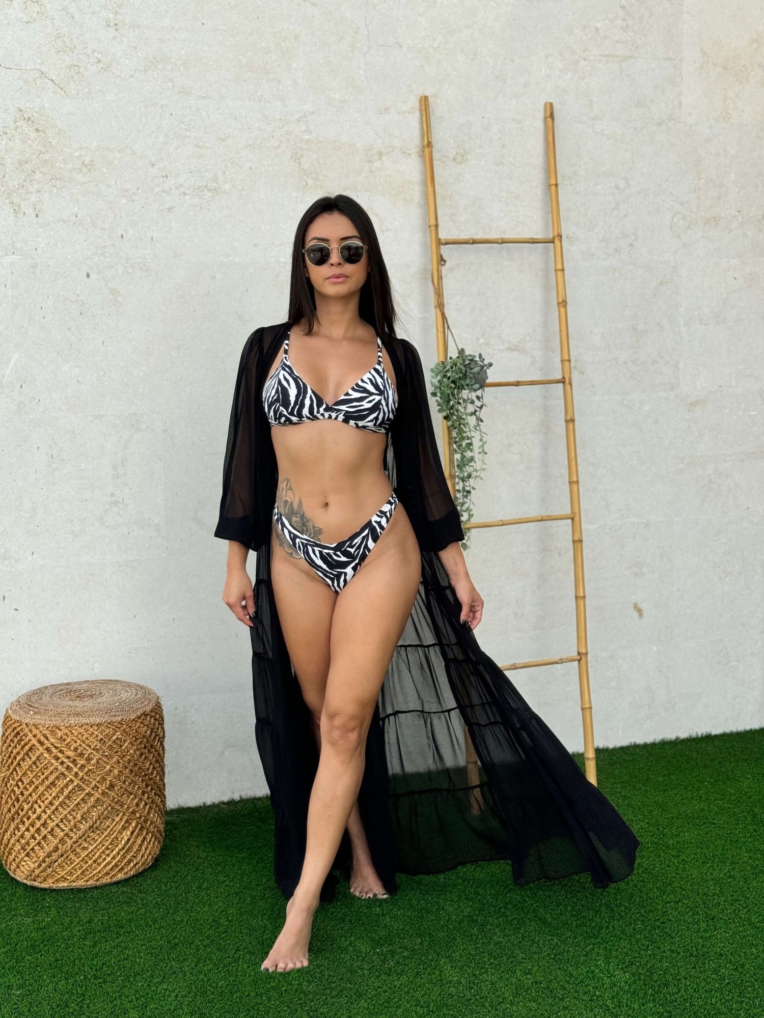 Fiji Zebra Print Triangle Bikini Set