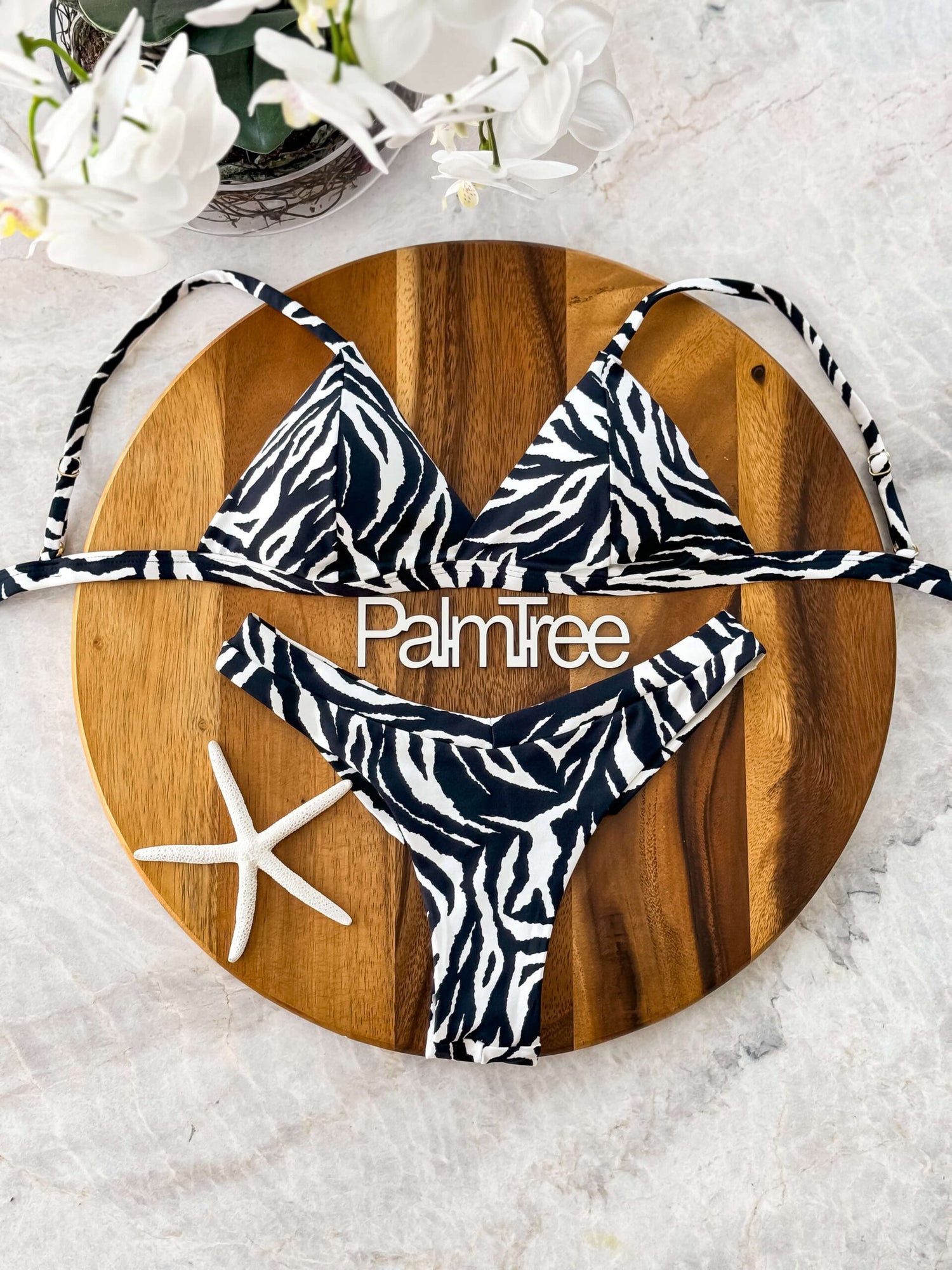 Fiji Zebra Print Triangle Bikini Set