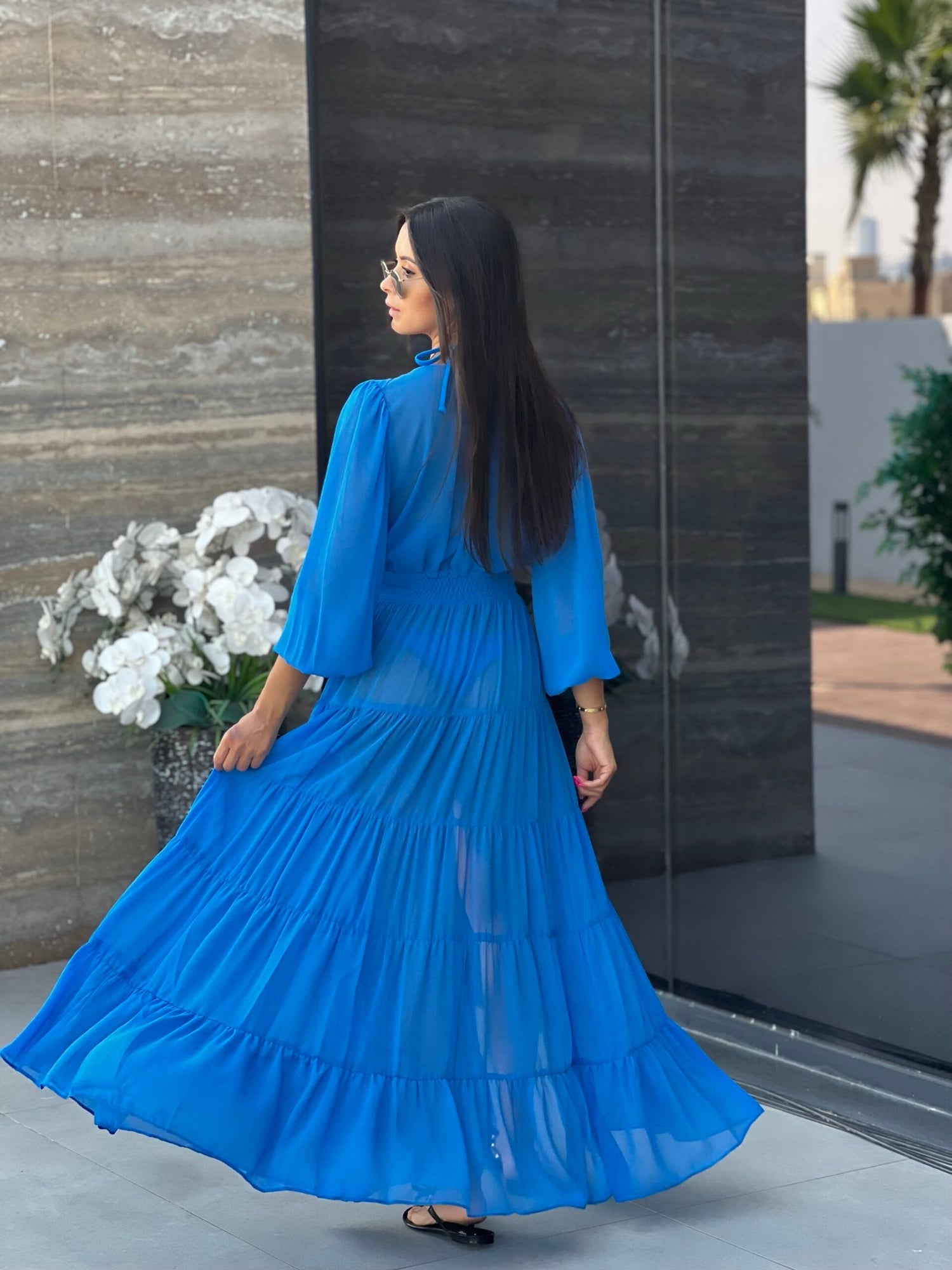 Monaco Beach Dress Sheer Silk Chiffon