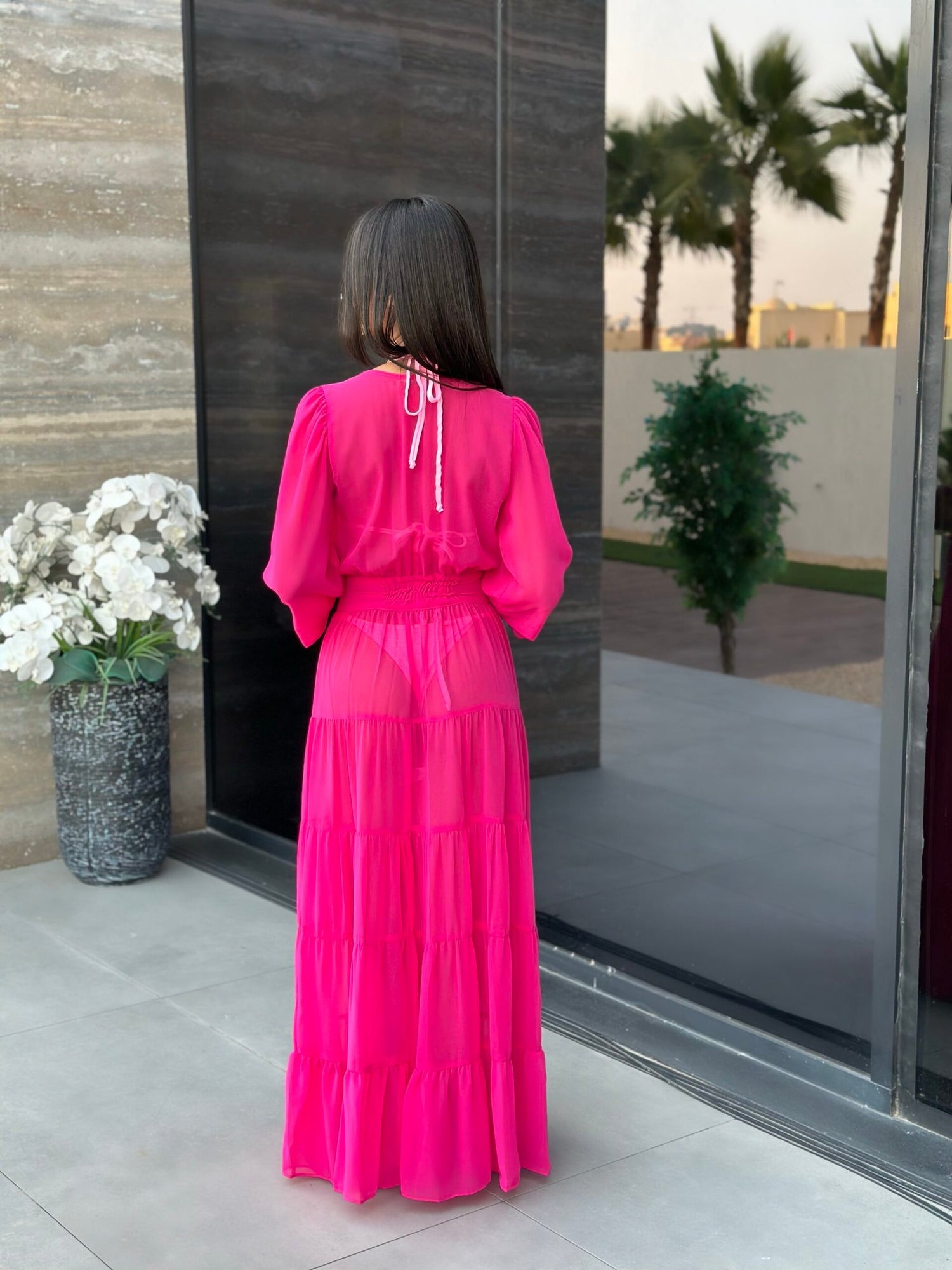 Monaco Beach Dress Sheer Silk Chiffon
