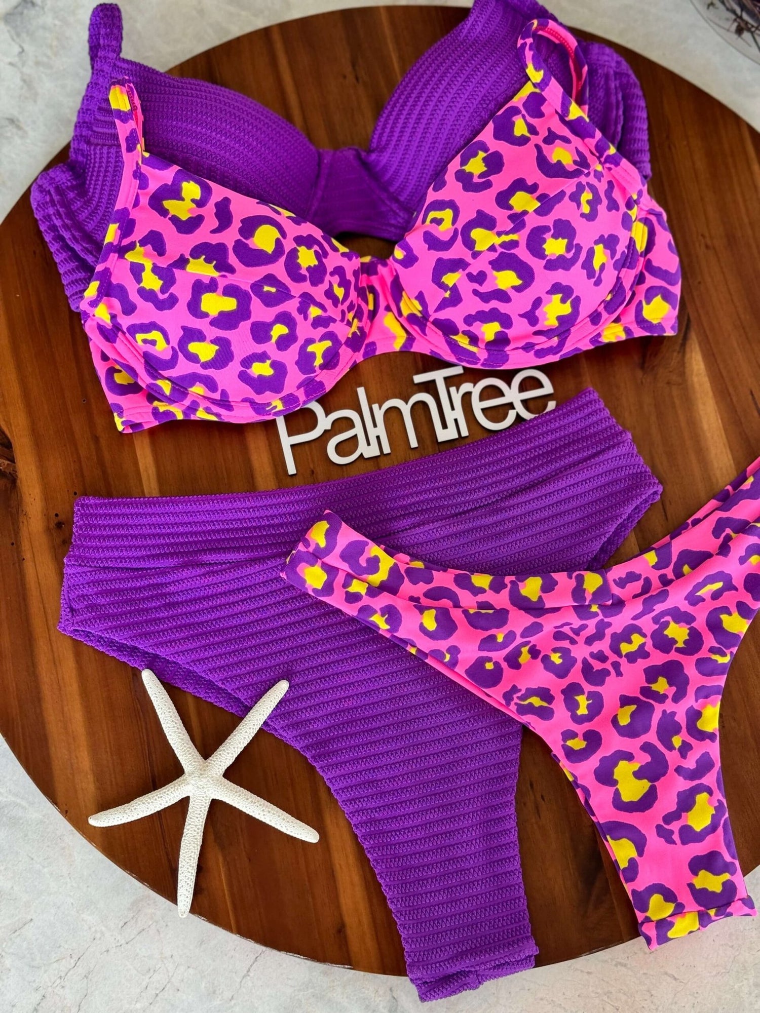 Mykonos Textured Slim Hot Pants Bra Bikini Set