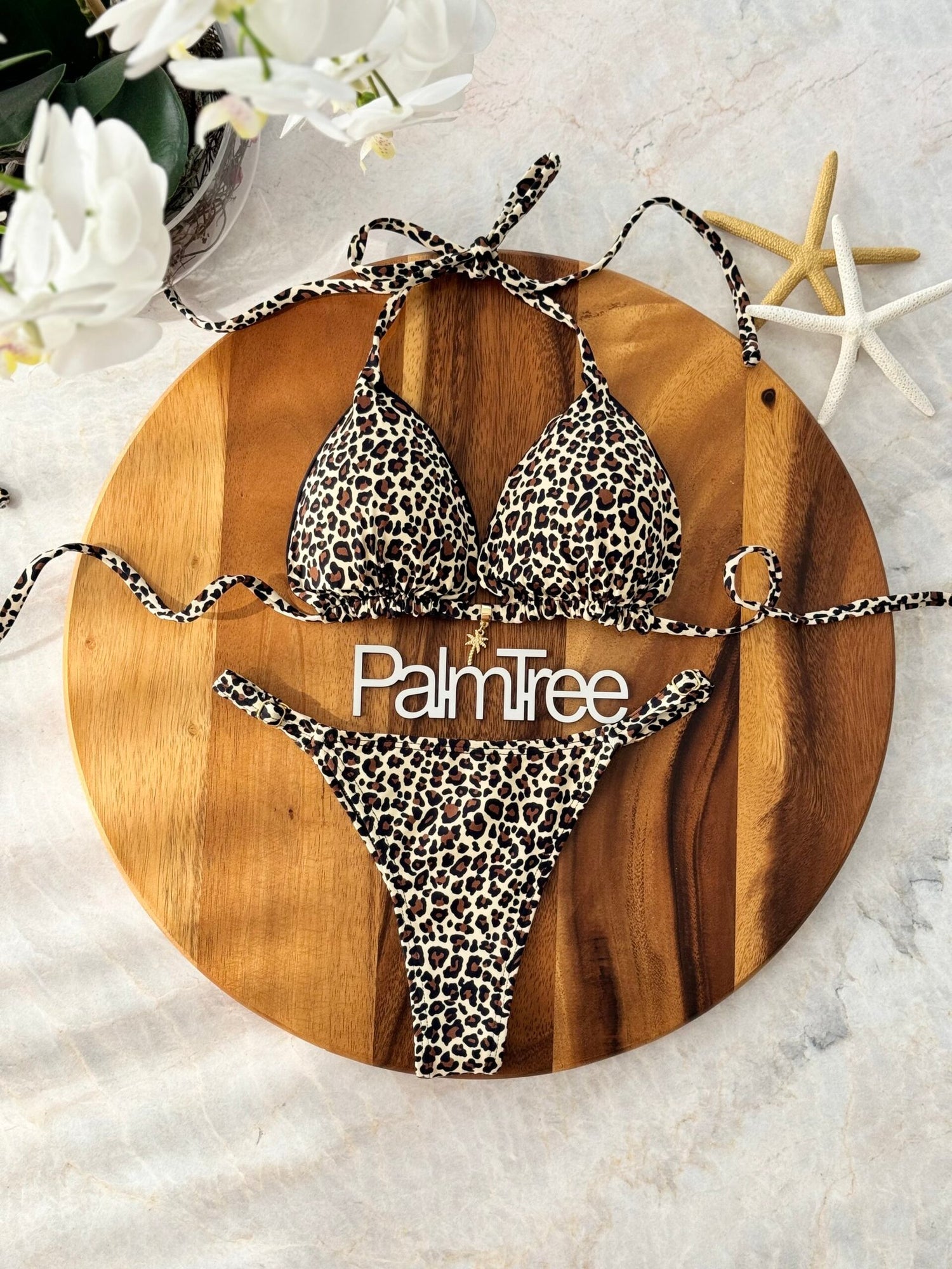Cancun Animal Print Triangle Bikini Set
