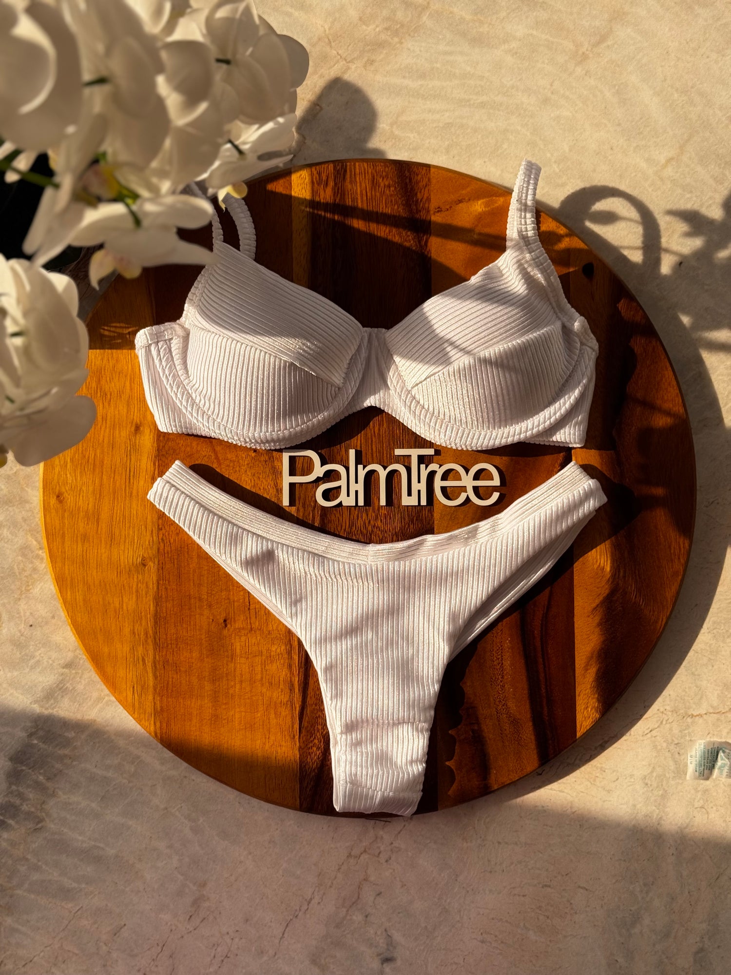 Maldives Shimmer Ribbed Underwire Bra Bikini Set