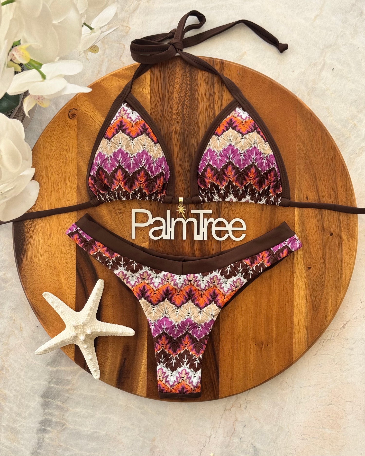 Tulum Maccapani Textured Triangle Bikini Set