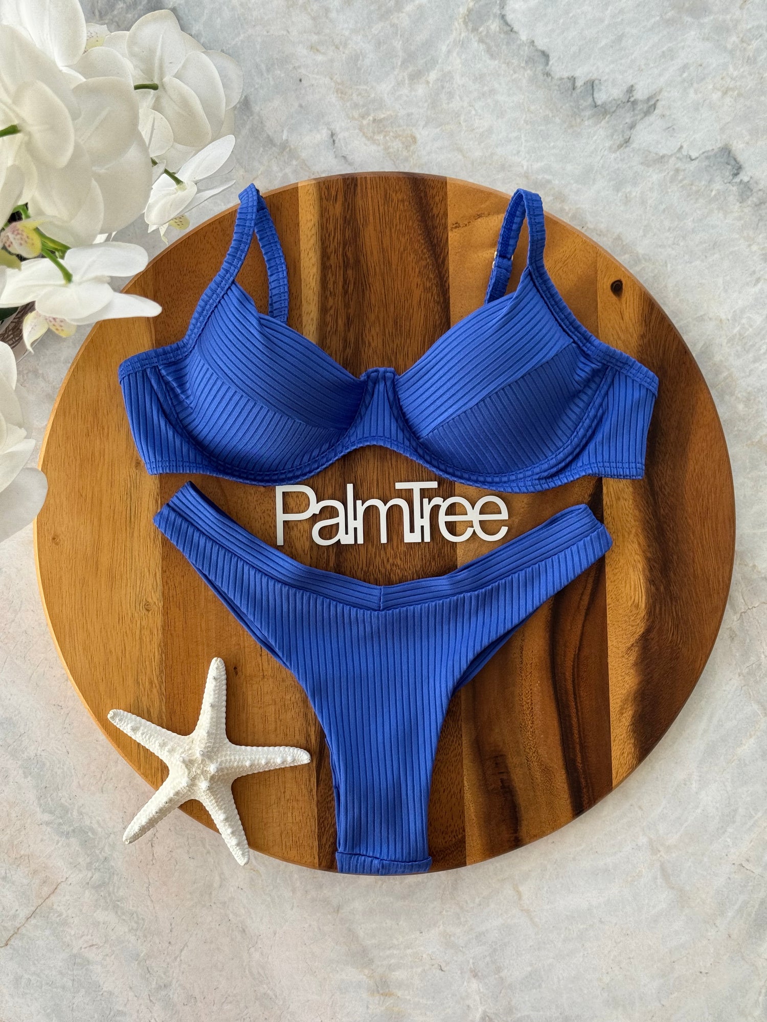 Maldives Ribbed Underwire Bra Bikini Set