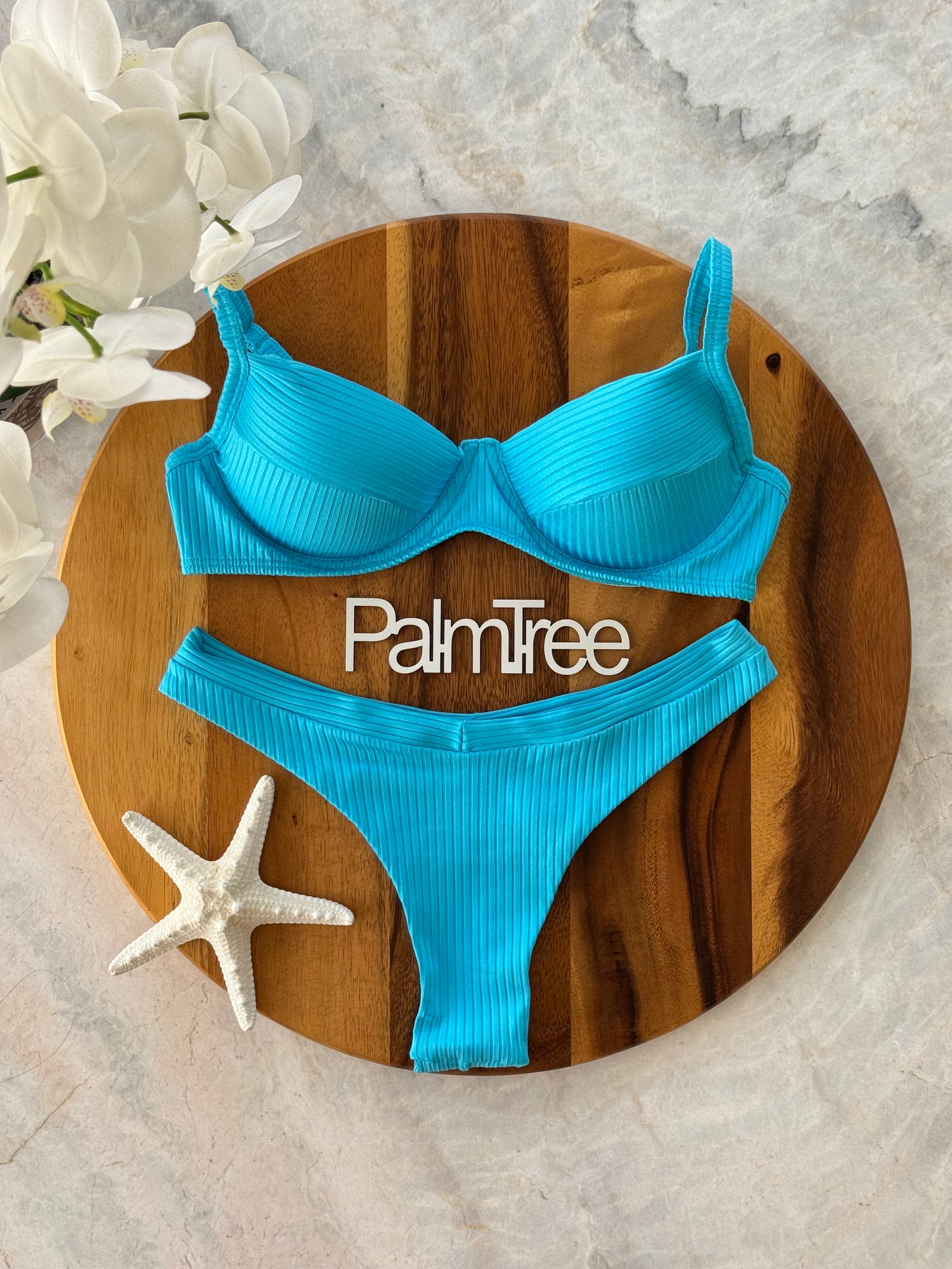 Maldives Ribbed Underwire Bra Bikini Set