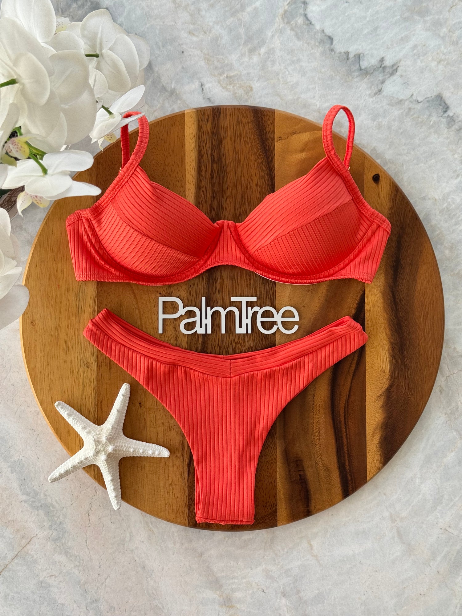 Maldives Ribbed Underwire Bra Bikini Set