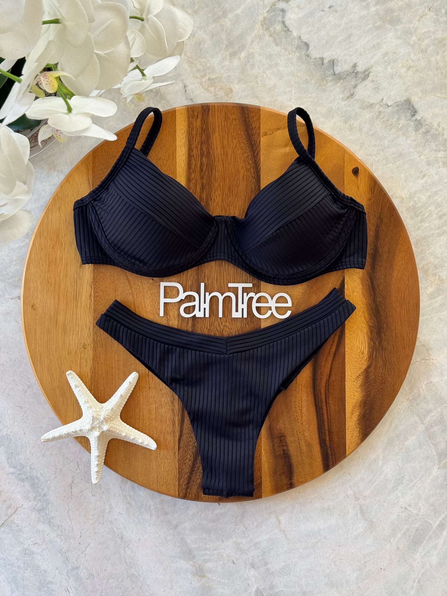 Maldives Ribbed Underwire Bra Bikini Set