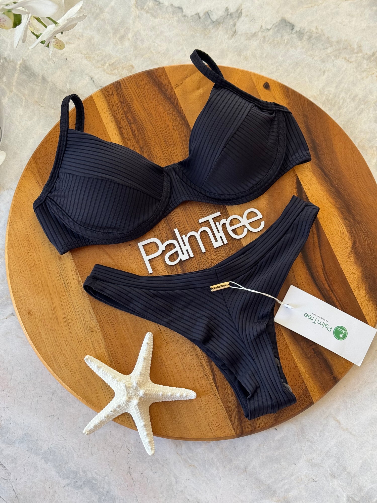 Maldives Ribbed Underwire Bra Bikini Set
