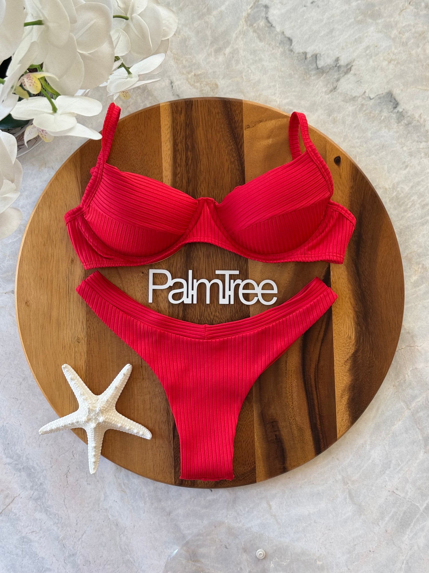 Maldives Ribbed Underwire Bra Bikini Set