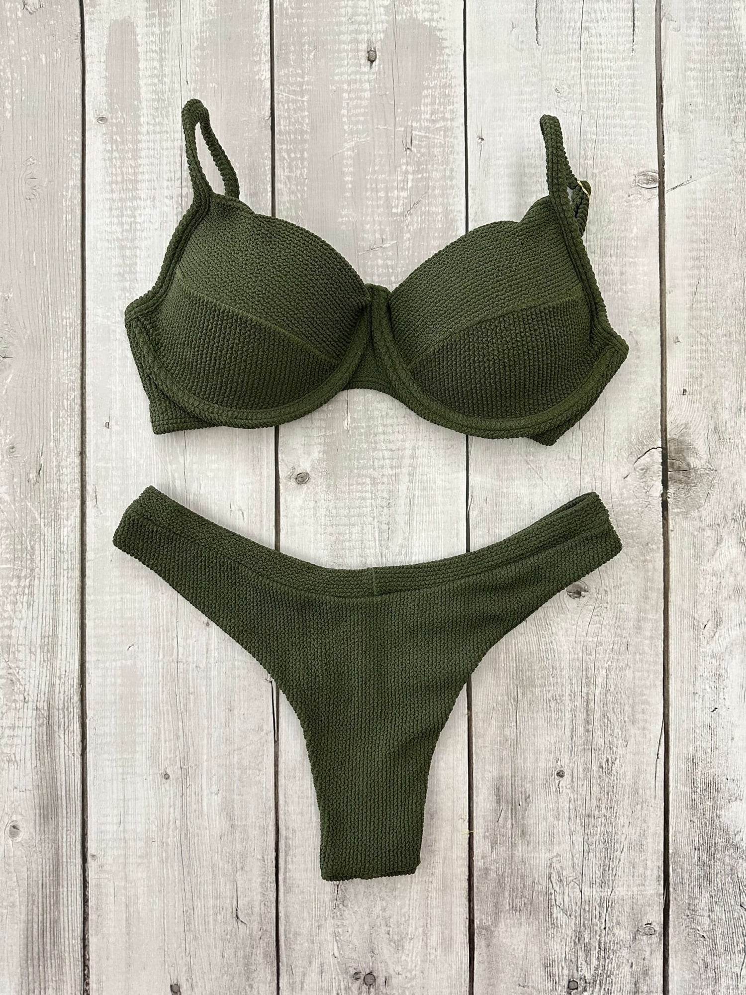 Maldives Crinkle Underwire Bra Bikini Set