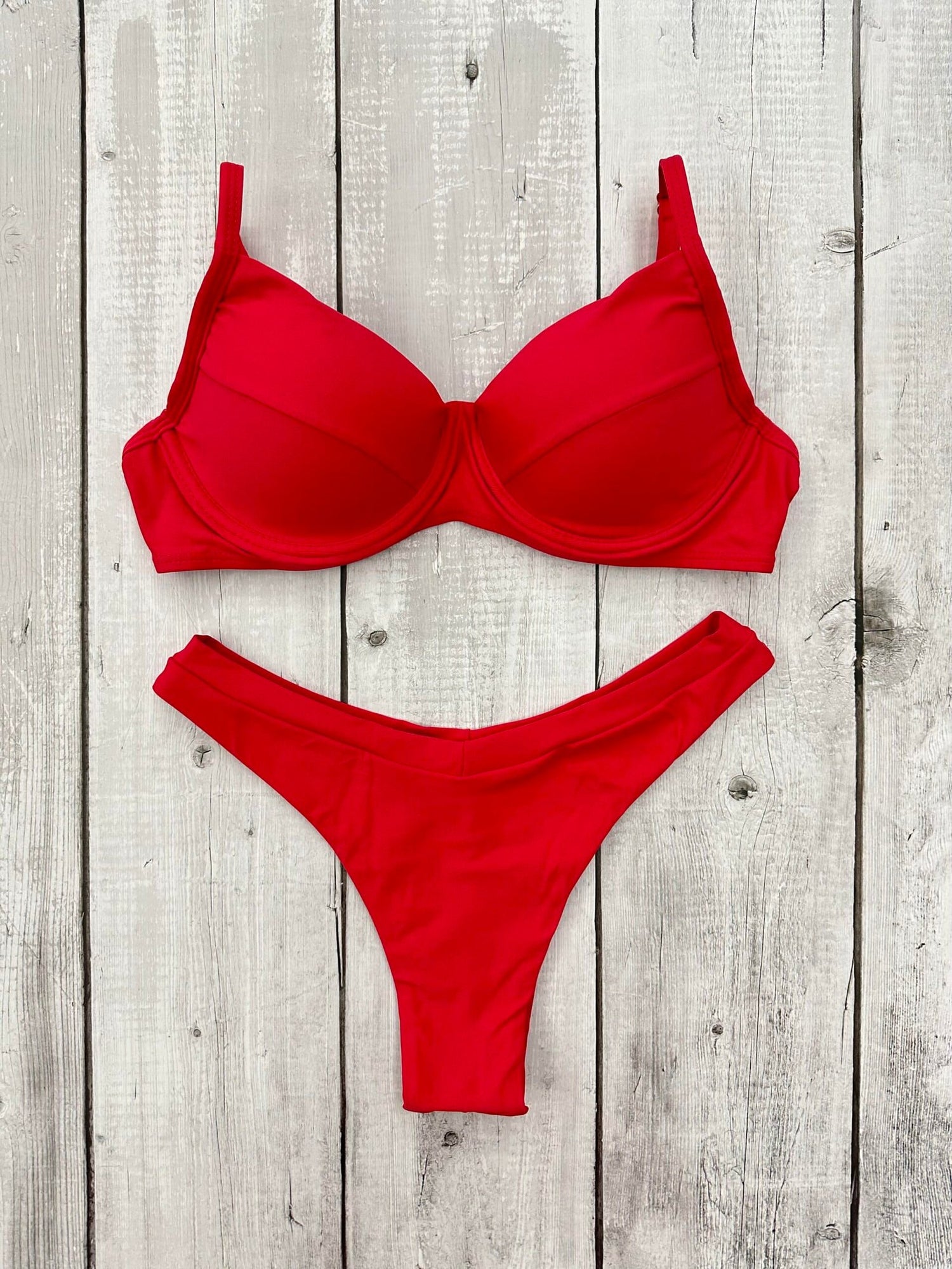 Maldives Plain Underwire Bra Bikini Set