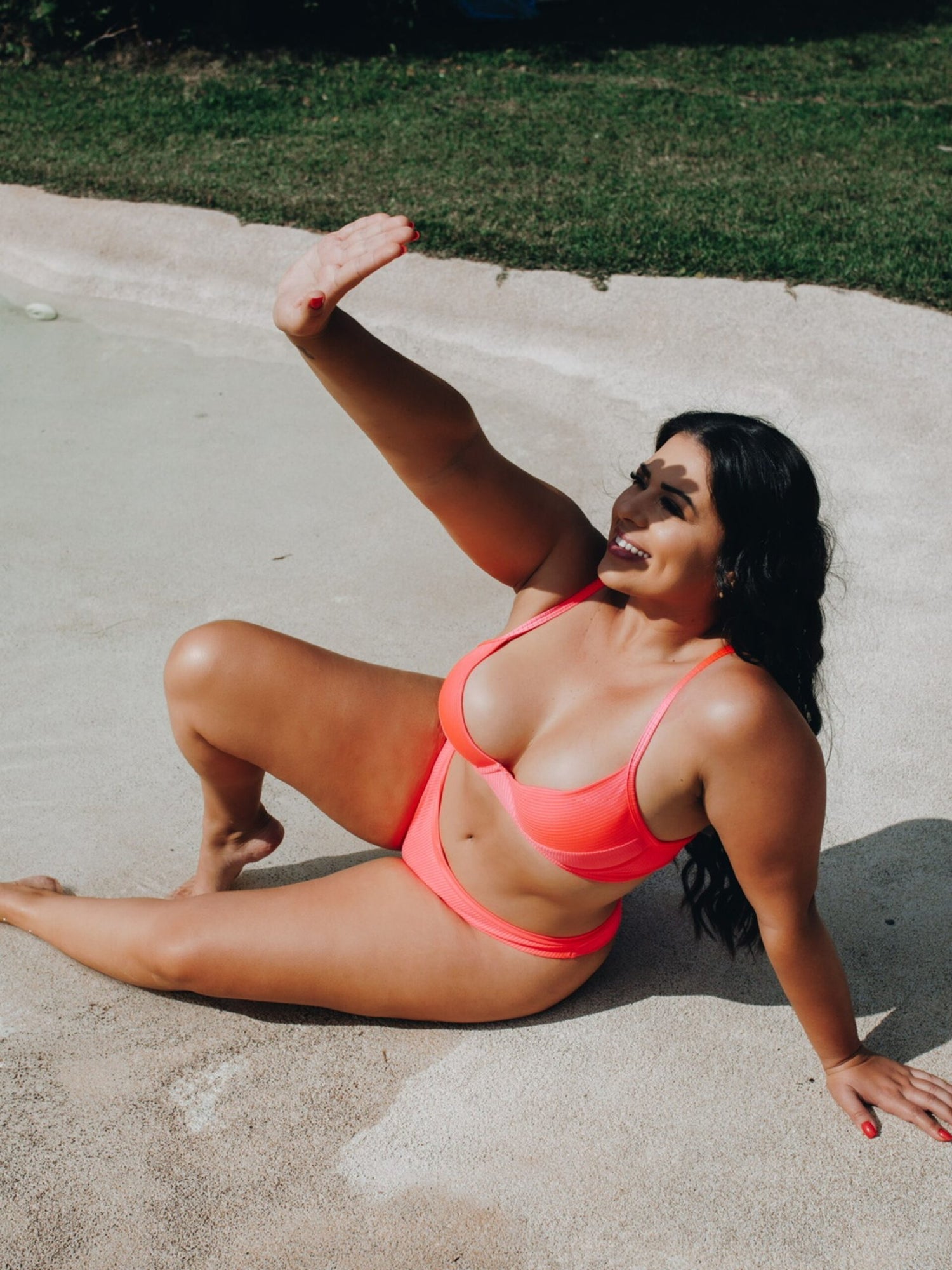 Maldives Neon Shimmer Ribbed Underwire Bra Bikini Set