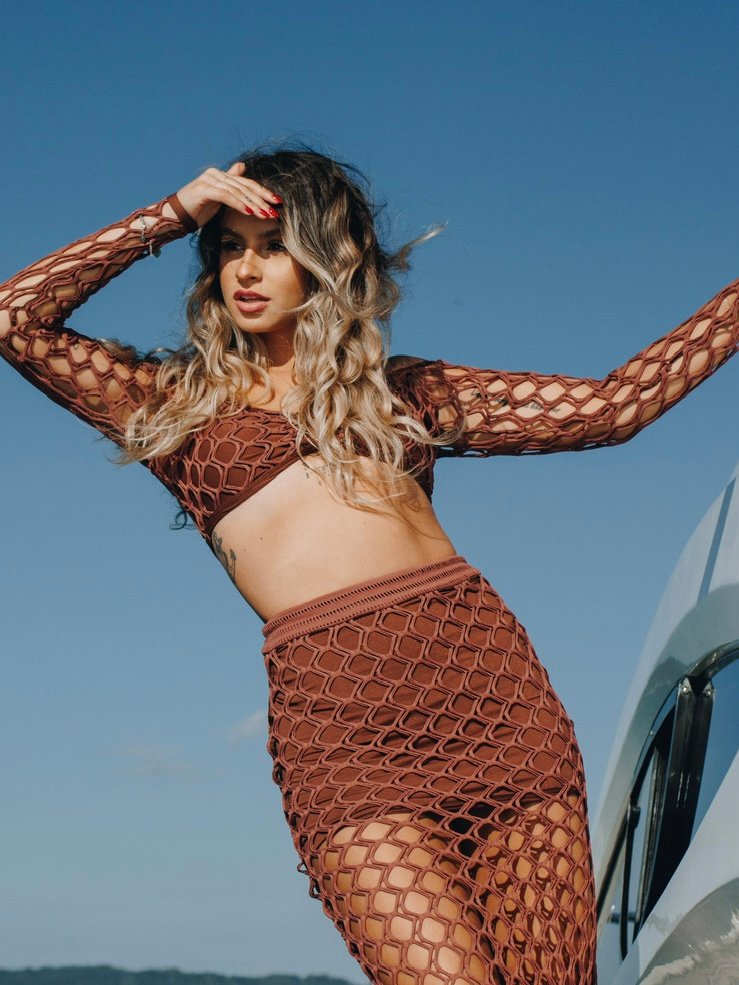 Tulum 2 Pieces Midi Skirt & Long Sleeve Top Set
