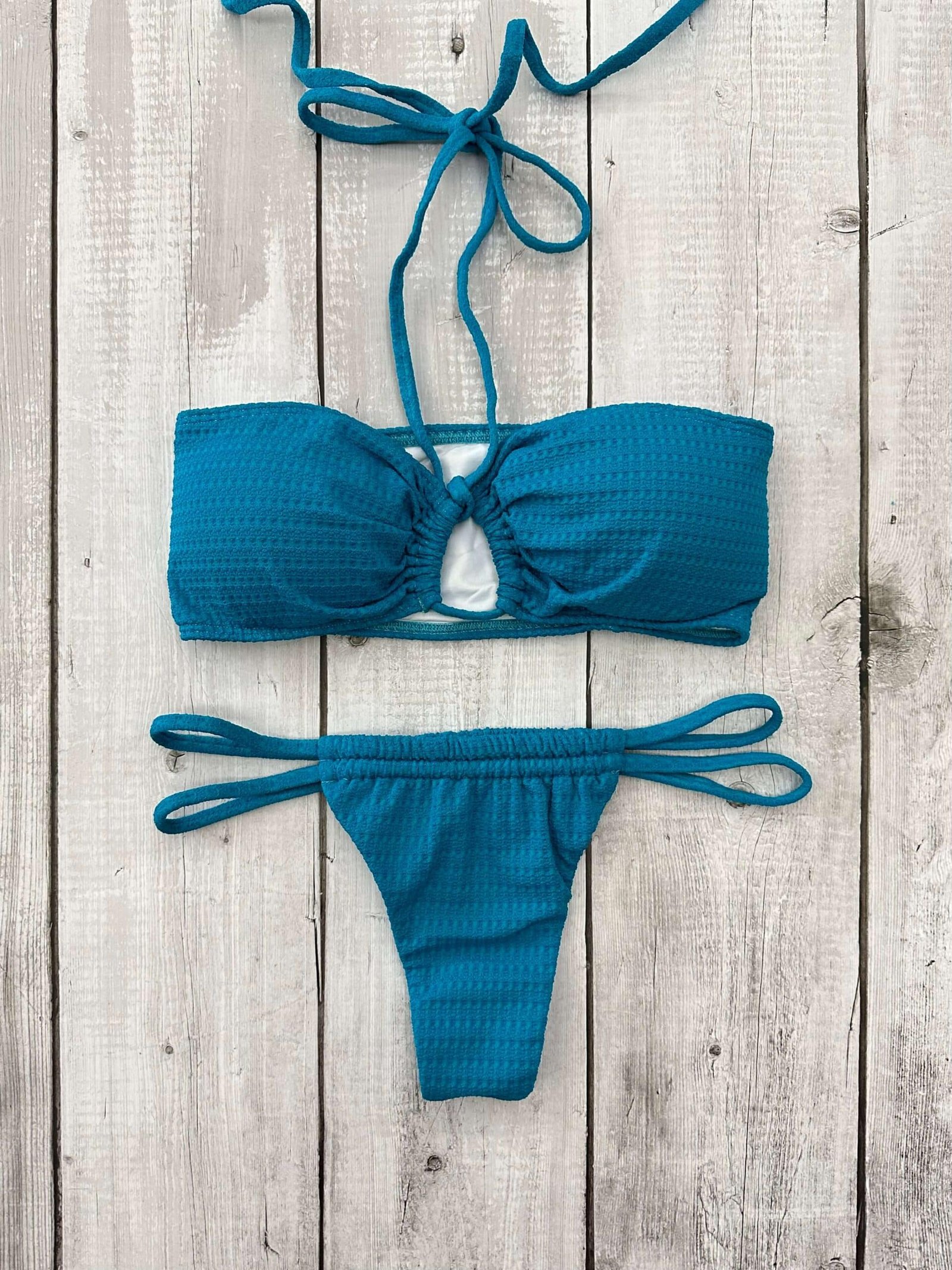 Cannes Textured Atoll Blue Bikini