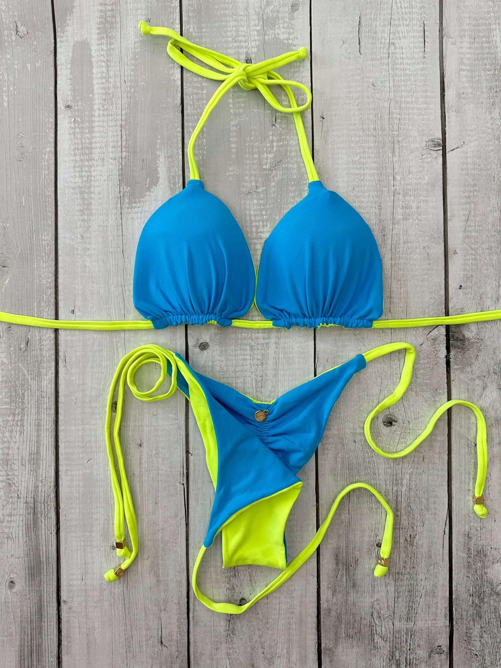 Rio Neon Lemon – Blue Bikini